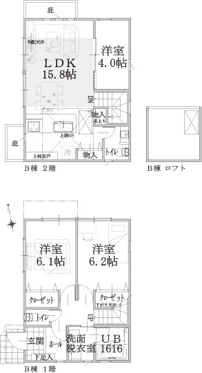 B棟建物平面図