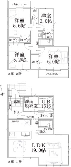 A棟建物平面図