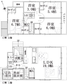 C棟建物平面図