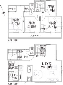 A棟建物平面図