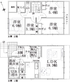 B棟建物平面図