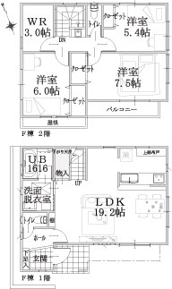 F棟建物平面図