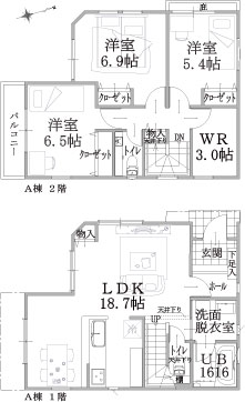 A棟建物平面図