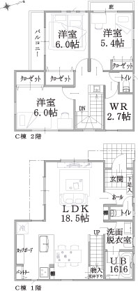 C棟建物平面図