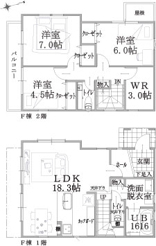 F棟建物平面図