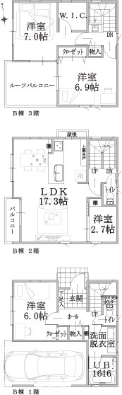 B棟建物平面図