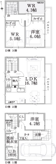 D棟建物平面図