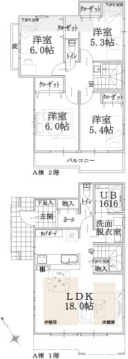 A棟建物平面図