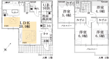 A棟建物平面図