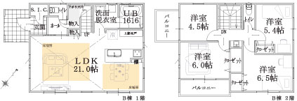 B棟建物平面図