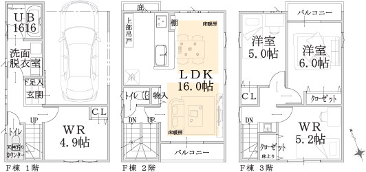 F棟建物平面図