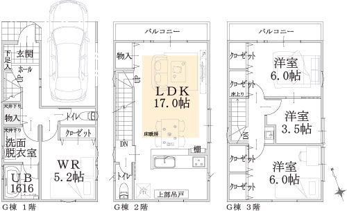 G棟建物平面図