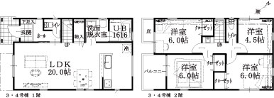 3・4号棟建物平面図