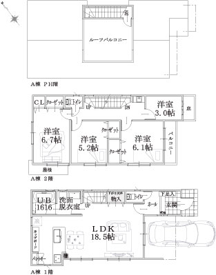 A棟建物平面図