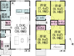 A棟建物平面図