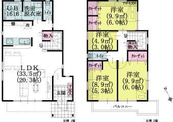 B棟建物平面図