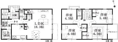 B棟建物平面図