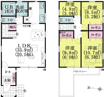 A・B棟建物平面図