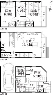 A棟建物平面図