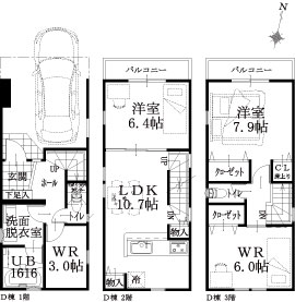 D棟建物平面図