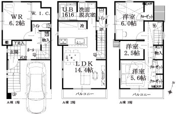 A棟建物参考平面図