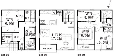 B棟建物参考平面図