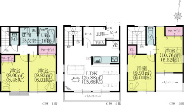 C棟建物平面図