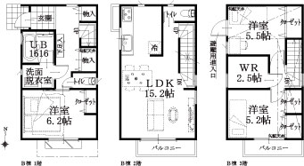 B棟建物平面図