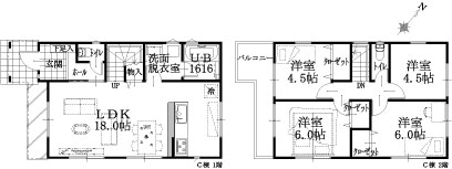 C棟建物平面図