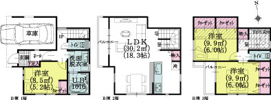 B棟建物平面図