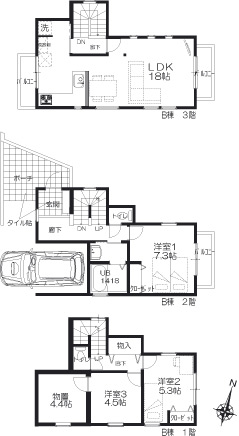 B棟平面図