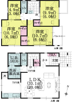 A棟建物平面図