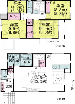 C棟建物平面図