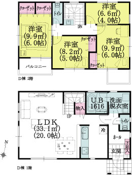 D棟建物平面図