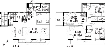 D棟建物平面図