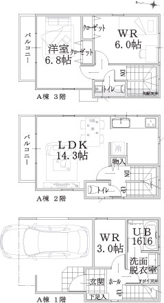 A棟建物平面図