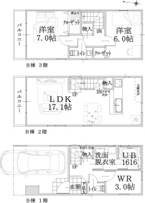 B棟建物平面図