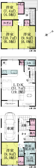 A棟建物平面図