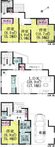 B棟建物平面図