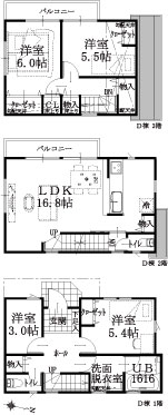 D棟建物平面図