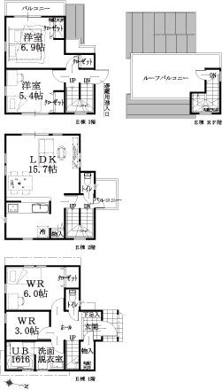 E棟建物平面図