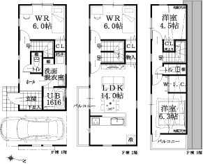 F棟建物平面図