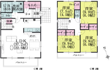 C棟建物平面図