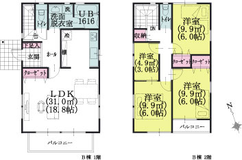 B棟建物平面図