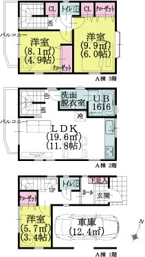 A棟建物平面図