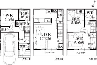 A棟建物平面図