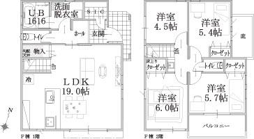 Ｆ棟建物平面図