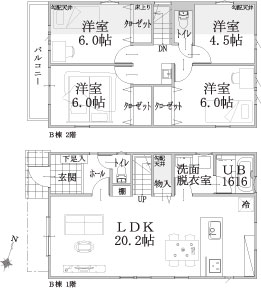 Ｂ棟建物平面図