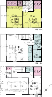 B棟建物平面図