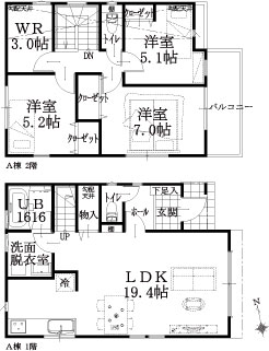 A棟建考平面図